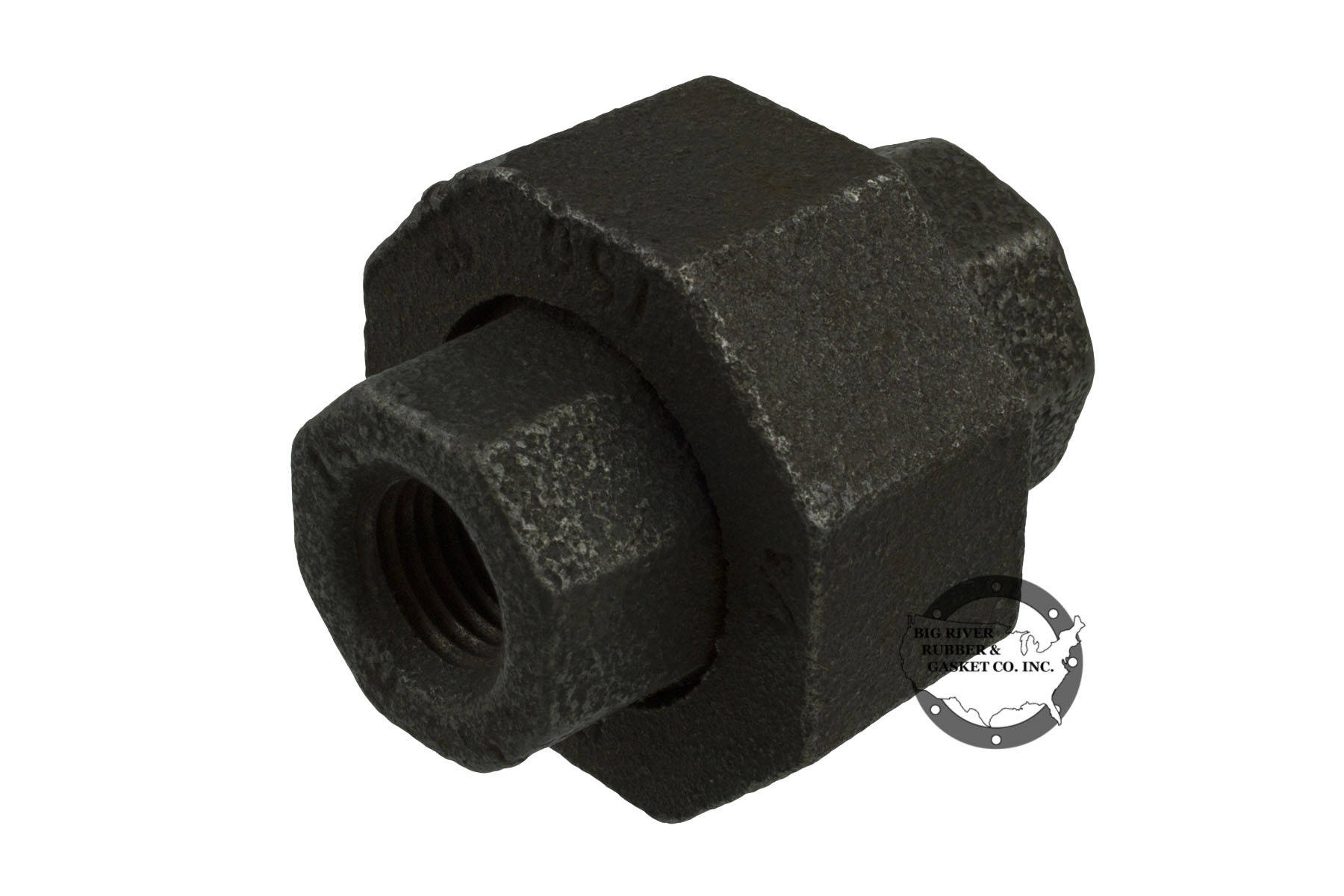 Black Iron Pipe Union 1/4″ Big River Rubber & Gasket