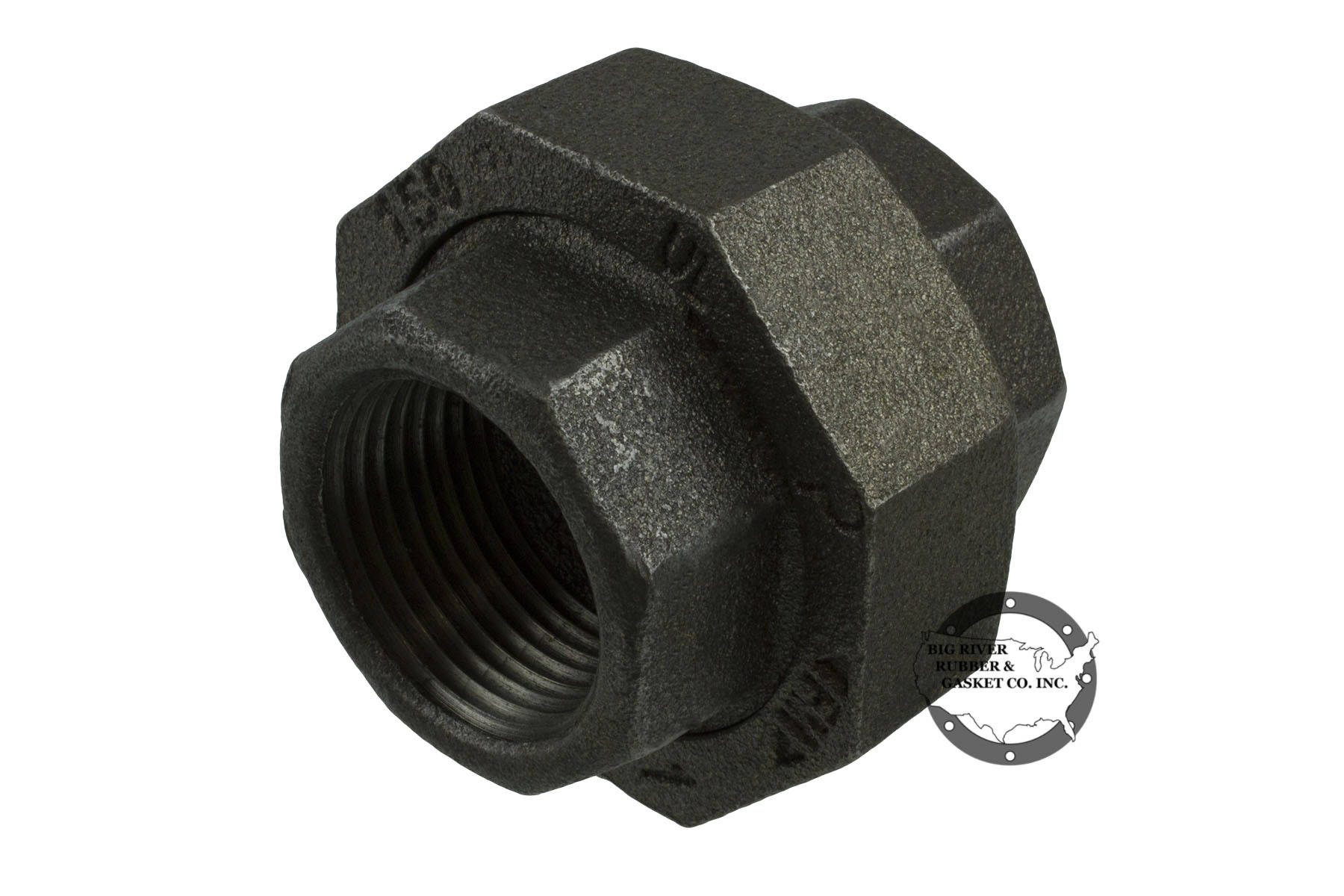 Black Iron Pipe Union 1/2″ Big River Rubber & Gasket