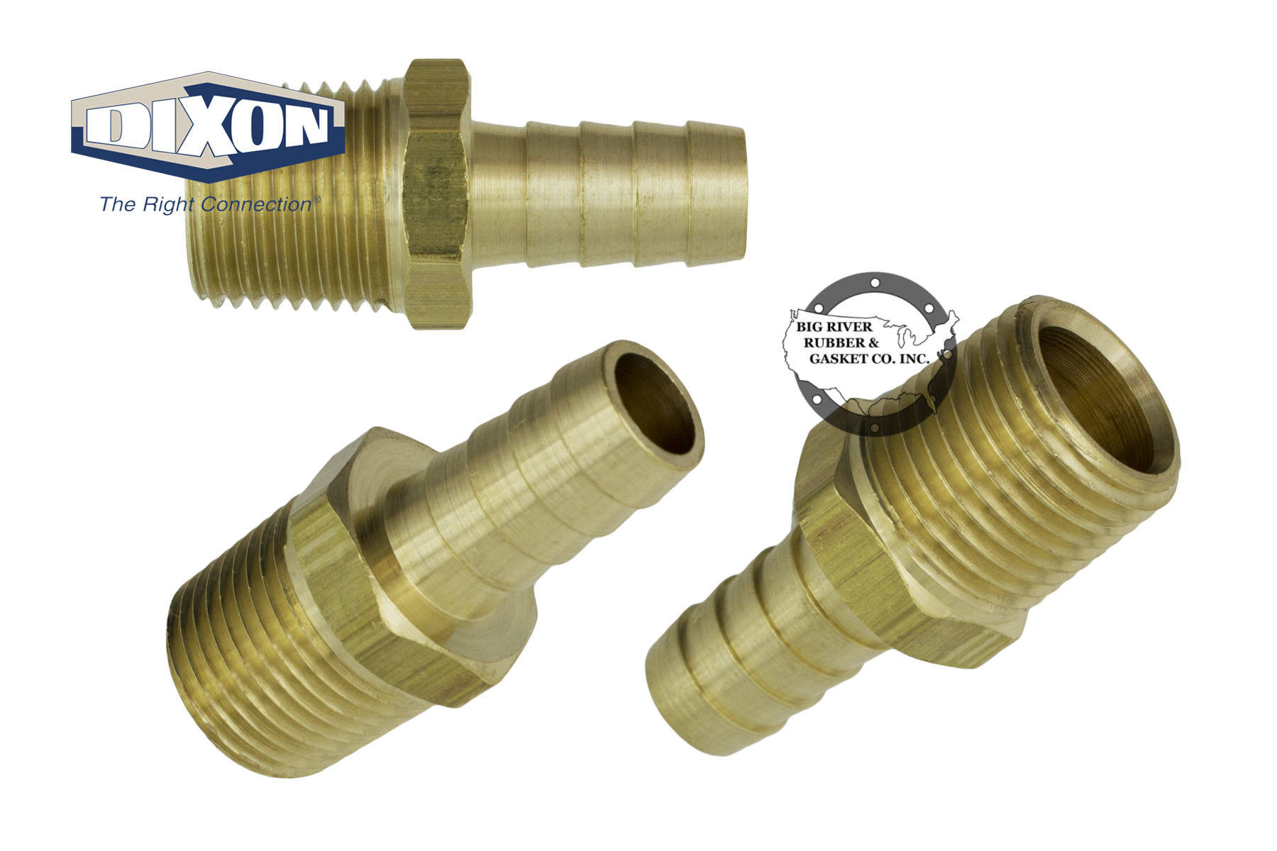 Brass Male NPT X Hose Barb | Big River Rubber & Gasket