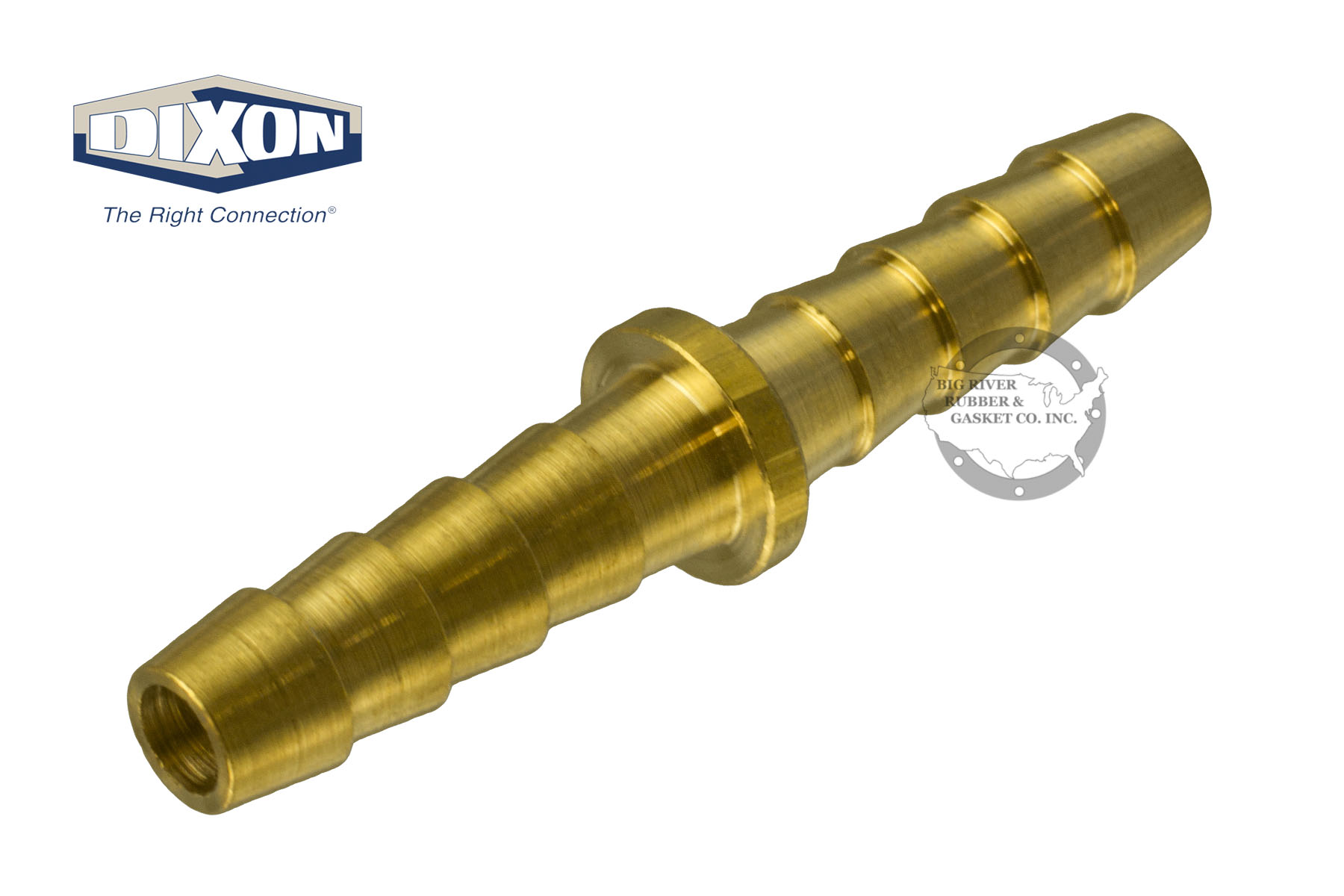 Brass Barbed Hose Mender 1780404C Big River Rubber & Gasket