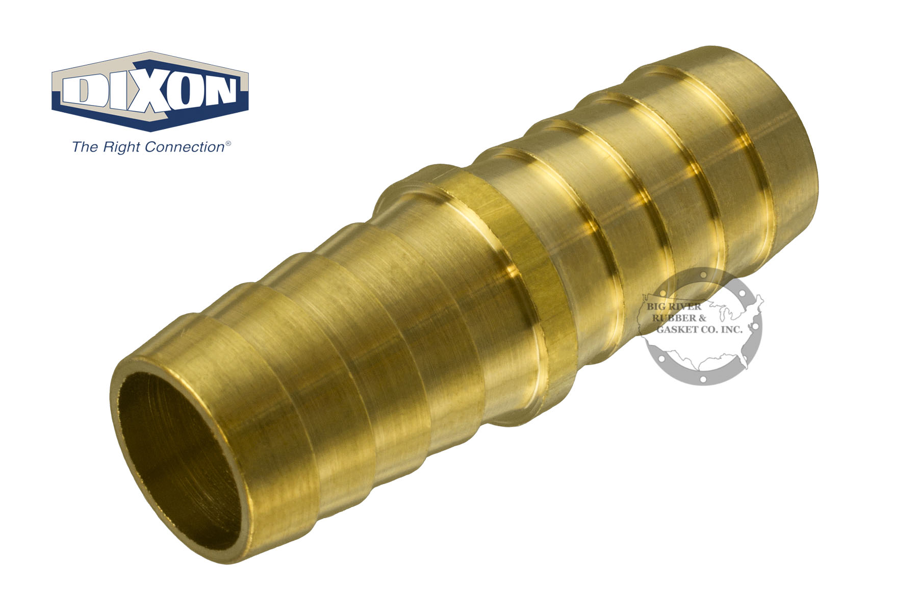 Brass Barbed Hose Mender 1781010C Big River Rubber & Gasket