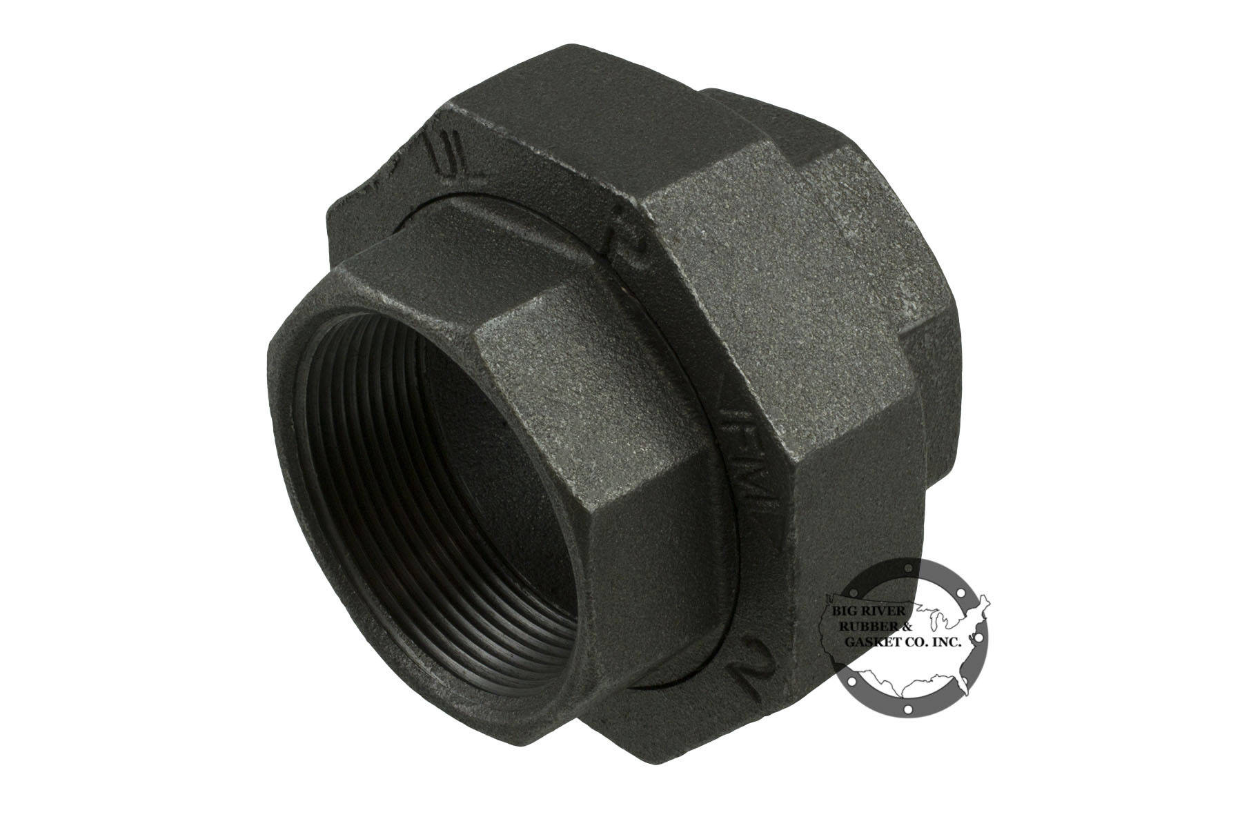 Black Iron Pipe Union 2″ Big River Rubber & Gasket