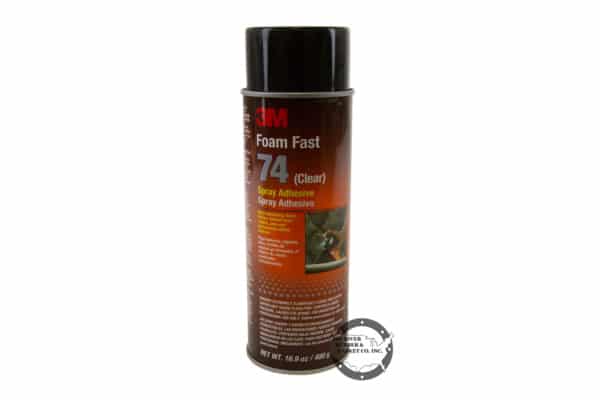 3M Foam Fast 74 (clear) Spray Adhesive, in red metal can with black top,