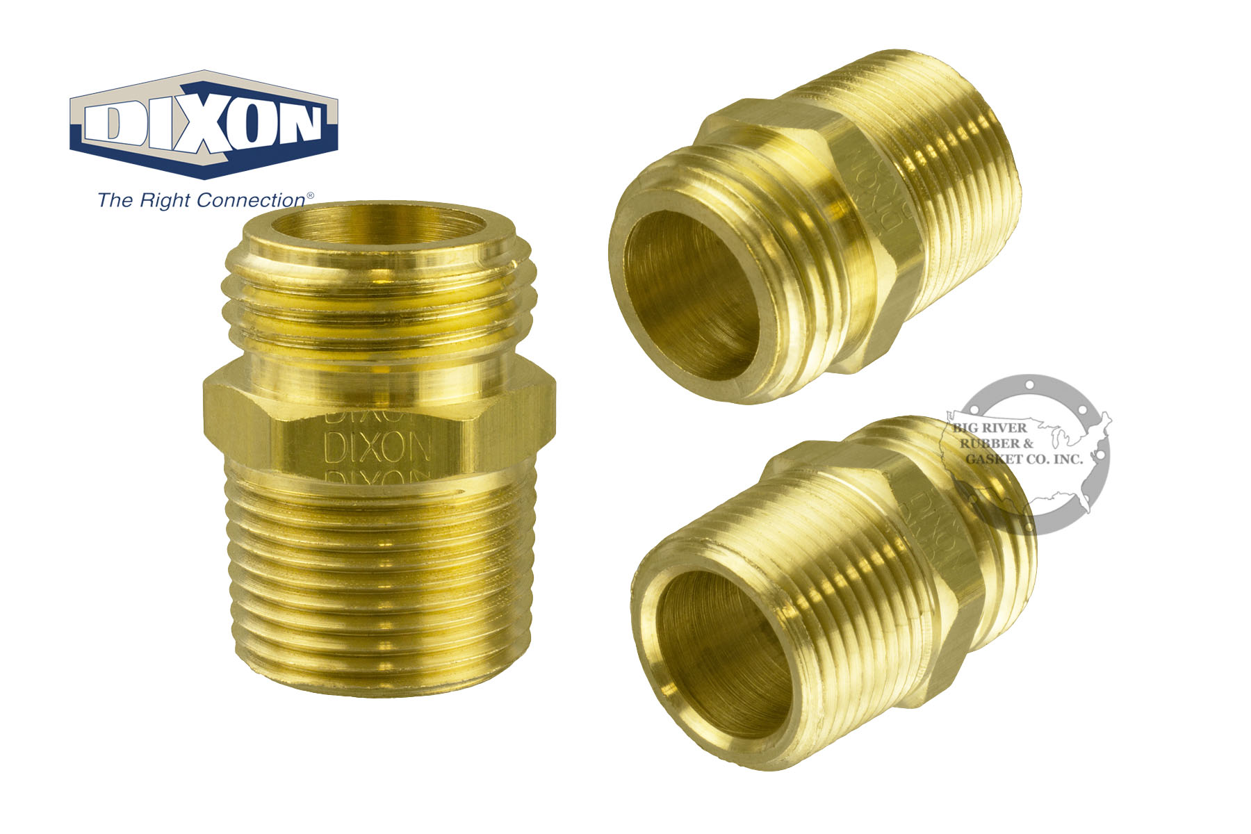 Brass Male GHT x Male NPT Adapter 5081212C | Big River Rubber & Gasket