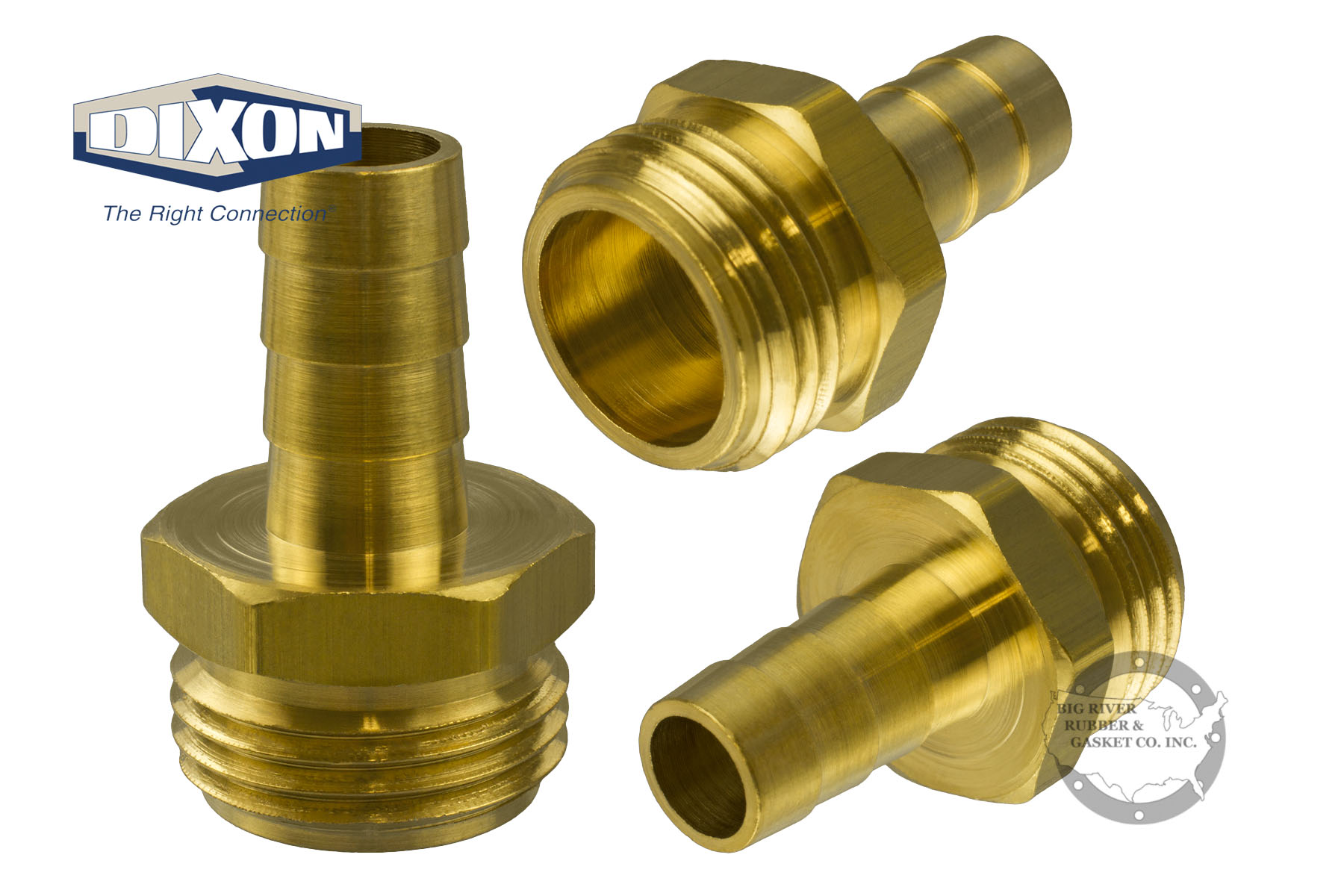 Brass Short Shank GHT Male Coupling with Round Nut 5850812C Big River