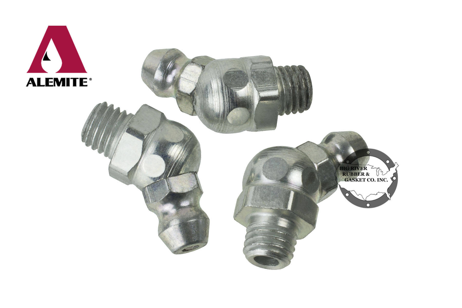 Alemite Grease Fitting 45 Deg 1688B Big River Rubber & Gasket