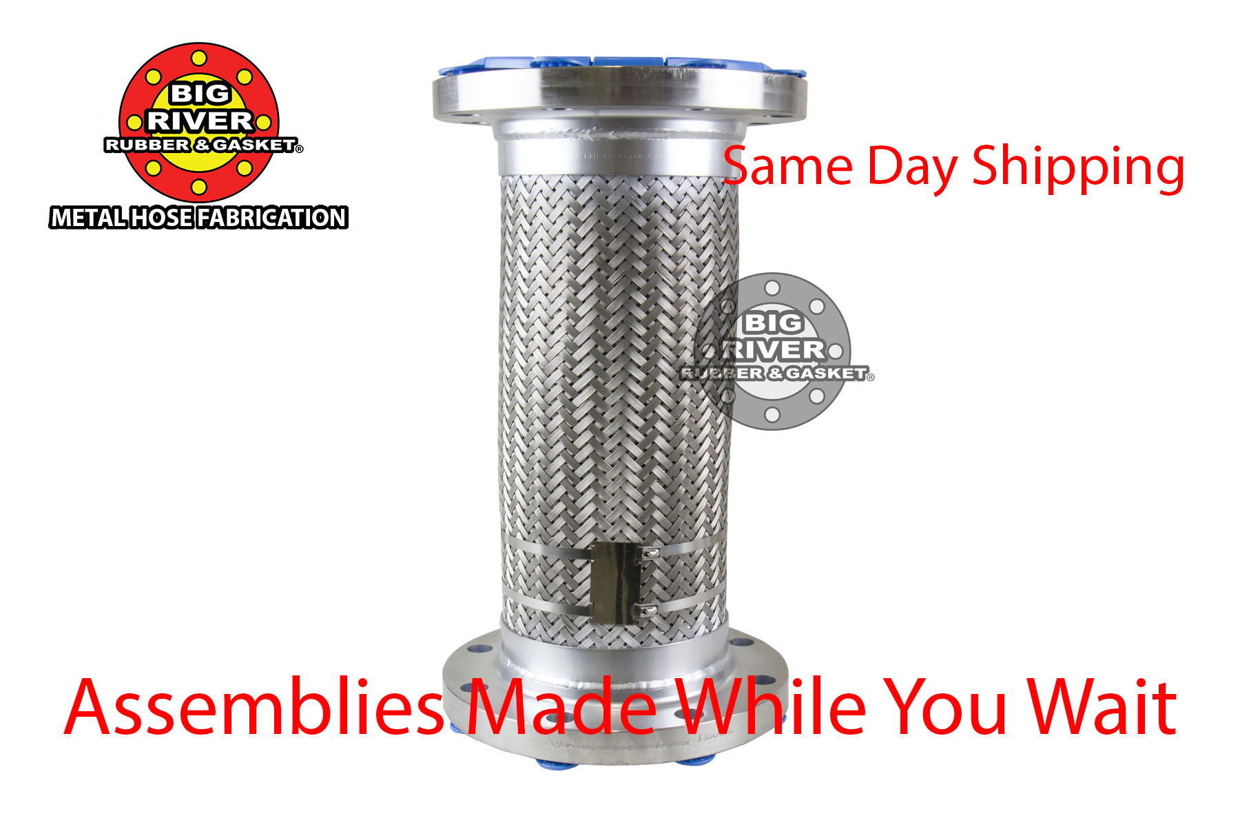 Braided Metal Hose Assembly with Flanged Ends Big River Rubber & Gasket