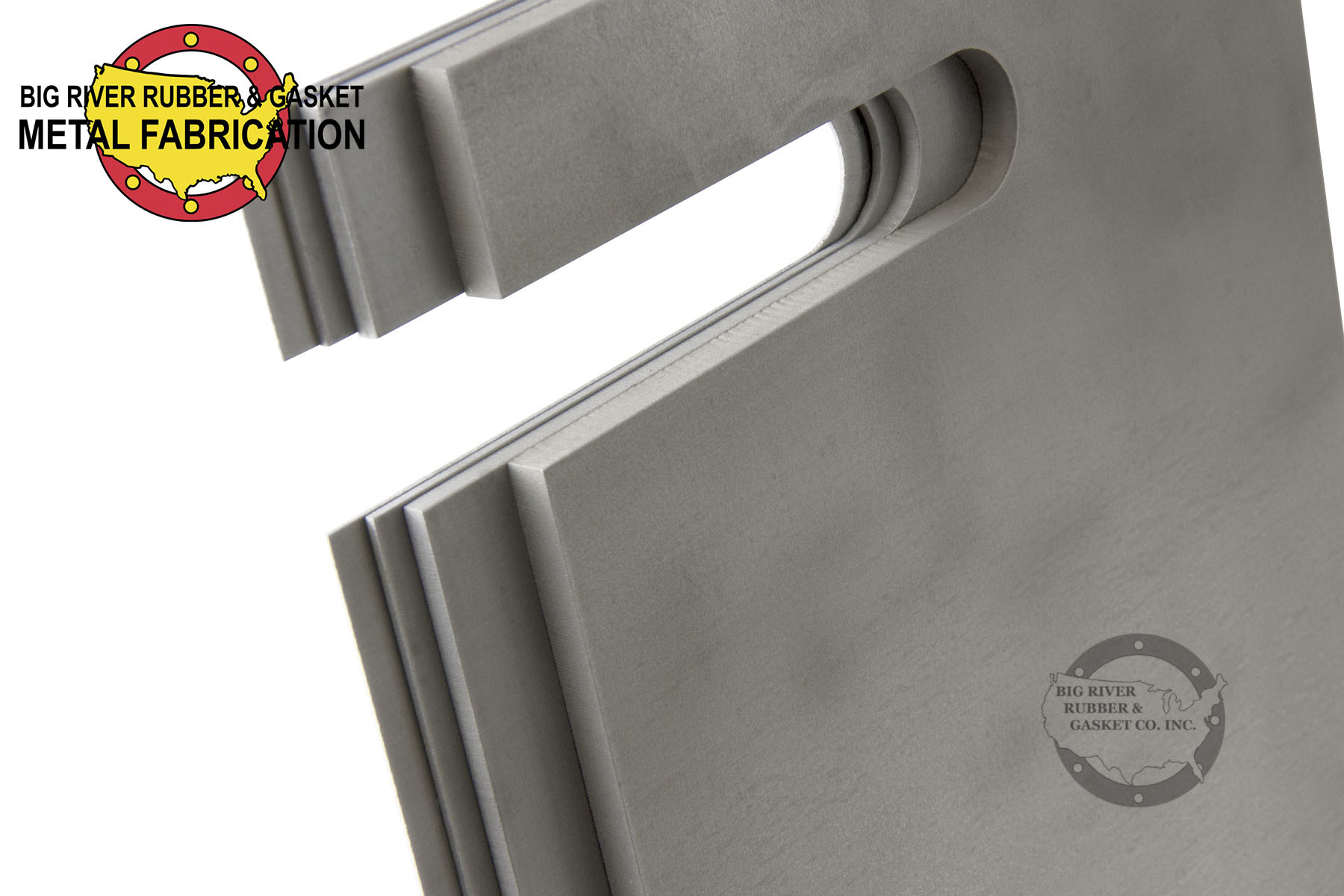 Custom Carbon Steel Shims with Slots Big River Rubber & Gasket