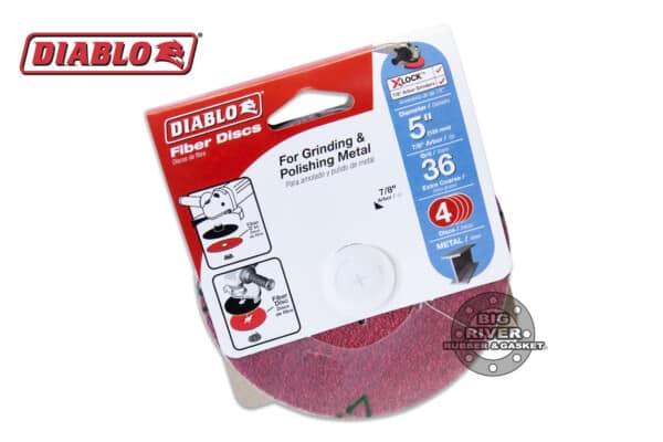 Diablo DCF050036S04G 5" 36-Grit Fiber Discs for Metal (4-Pack)