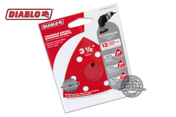 Diablo DCT334ASTH12G 3-1/2" Oscillating Triangle Detail Sanding Sheet Set