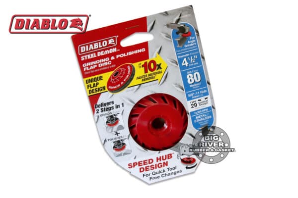 Diablo DCX045080B01F 4-1/2" Steel Demon™ Flap Disc for Metal with Speed Hub