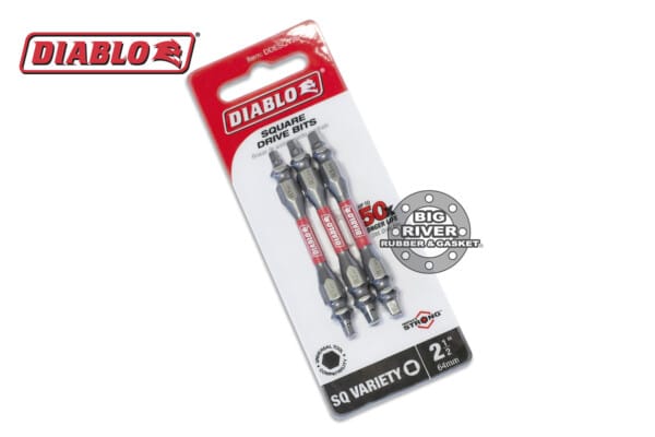 Diablo DDESQV25-S3 2-1/2" Assorted Double-Ended Square Drive Bits (3-Piece)