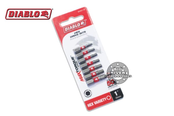 Diablo DHXV1-S7 1" Hex Drive Bit Set (7-Piece)