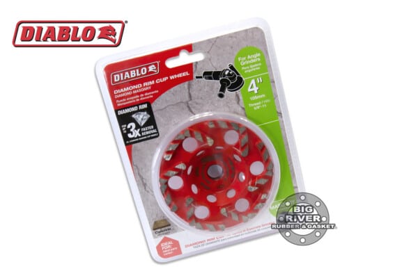 Diablo DMACW0400 4" Diamond Rim Cup Wheel for Masonry