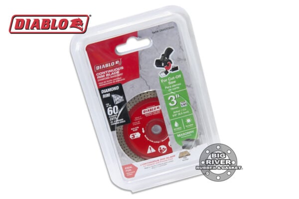 Diablo DMADC0300 3" Diamond Continuous Rim Masonry Cut-Off Disc