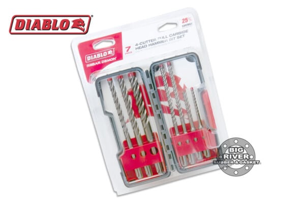 Diablo DMAPL9920-S7 7pc Rebar Demon™ SDS-Plus 4-Cutter Full Carbide Head Hammer Bit Set (7-Piece)