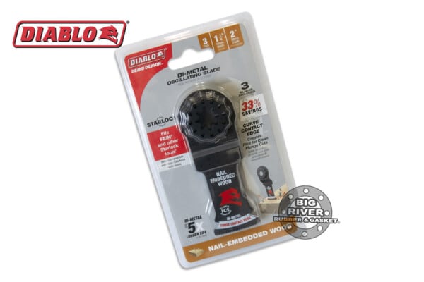 Diablo DOS125BW3 1-1/4" Demo Demon™ Starlock Bi-Metal Oscillating Blades for Nail-Embedded Wood (3-Pack)