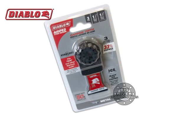 Diablo DOS125CF3 1-1/4" AMPED™ Steel Demon™ Starlock Carbide Teeth Oscillating Blades for Metal (3-Pack)