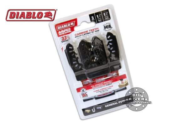 Diablo DOU125CGP3 1-1/4"(w) x 1-1/2"(d) AMPED™ Demo Demon™ Universal Fit Carbide Teeth Oscillating Blade for General Purpose Cuts (3-Pack)