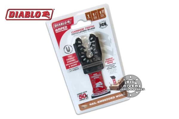 Diablo DOU125CW 1-1/4" AMPED™ Demo Demon™ Carbide Teeth Oscillating Blade for Nail-Embedded Wood