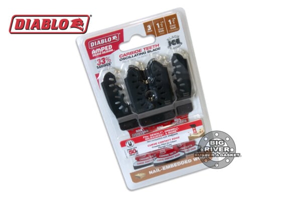 Diablo DOU125CW3 1-1/4" AMPED™ Demo Demon™ Carbide Teeth Oscillating Blades for Nail-Embedded Wood (3-Pack)