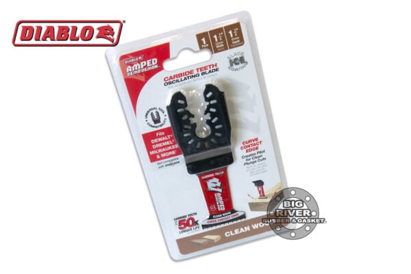Diablo DOU125JCW 1-1/4”(w) x 1-3/4”(d) AMPED™ Demo Demon™ Universal Fit Carbide Teeth Oscillating Blade for Clean Wood