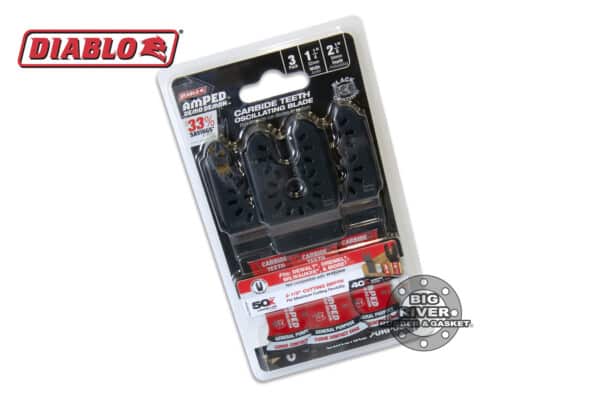 Diablo DOU125LCGP3 1-1/4"(w) x 2-1/8"(d) AMPED™ Demo Demon™ Universal Fit Carbide Teeth Oscillating Blade for General Purpose Cuts (3-Pack)
