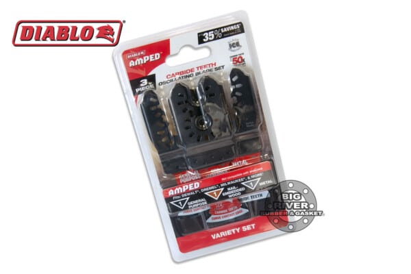 Diablo DOU3CVS AMPED™ Demo Demon™ & AMPED™ Steel Demon™ Universal Fit Carbide Oscillating Blade Set (3-pc)