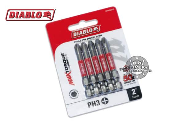 Diablo DPH32P5 2" #3 Phillips Drive Bits (5-Pack)