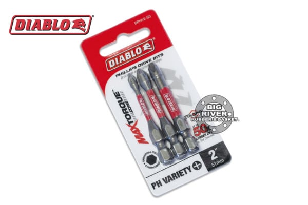 Diablo DPHV2-S3 2" Assorted Phillips Drive Bits (3-Piece)