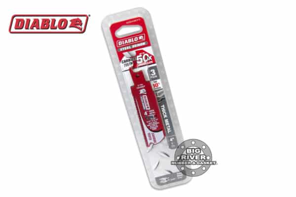 Diablo DS0408CF3 4" 8TPI Steel Demon™ Carbide Teeth Reciprocating Saw Blades for Thick Metal (3-Pack)
