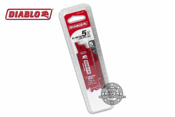Diablo DS0414BF5 4" 14/18TPI Bi-Metal Reciprocating Saw Blades for Medium Metal (5-Pack)