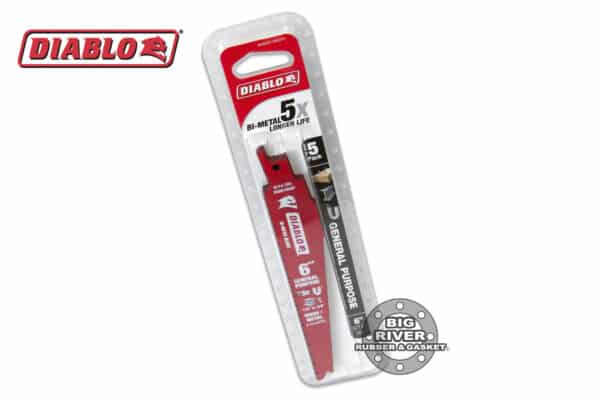 Diablo DS0614BGP5 6" 8/14TPI Bi-Metal Reciprocating Saw Blades for General Purpose Cuts (5-Pack)