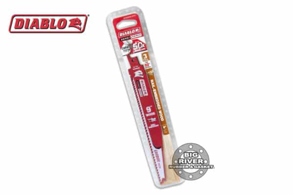 Diablo DS0906CWS3 9" 5/7 TPI Demo Demon™ Carbide Teeth Reciprocating Saw Blades for Nail-Embedded Wood (3-Pack)