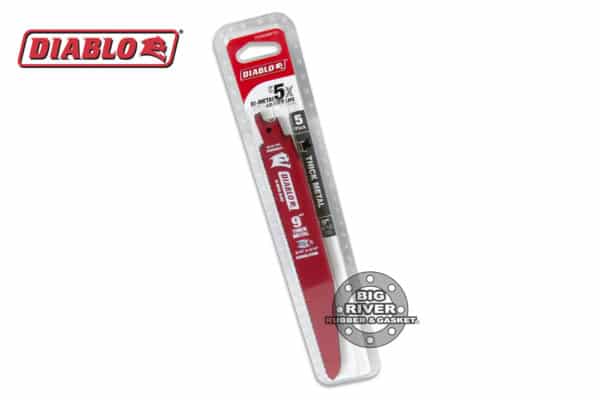 Diablo DS0908BFD5 9" 8/10TPI Bi-Metal Reciprocating Saw Blades for Thick Metal (5-Pack)