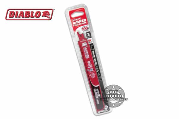 Diablo DS0908CFA3 9" 8TPI AMPED™ Steel Demon™ Carbide Teeth Reciprocating Saw Blades for Thick Metal (3-Pack)