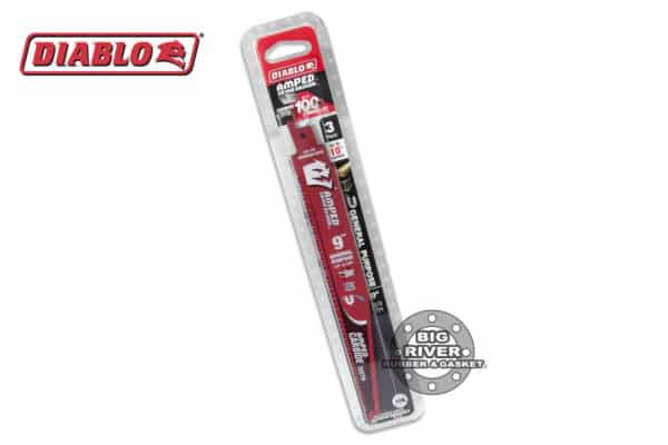 Diablo DS0909CGPA 9" 6/9TPI AMPED™ Demo Demon™ Carbide Teeth Reciprocating Saw Blade for General Purpose Cuts