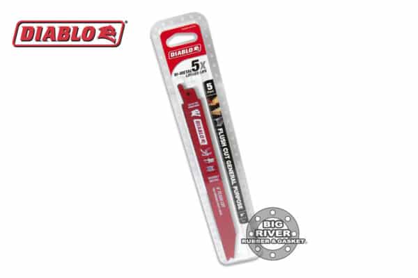 Diablo DS0914AFC5 9" 10/14TPI Flush Cut Bi-Metal Reciprocating Blades for Nail-Embedded Wood and Metal (5-Pack)