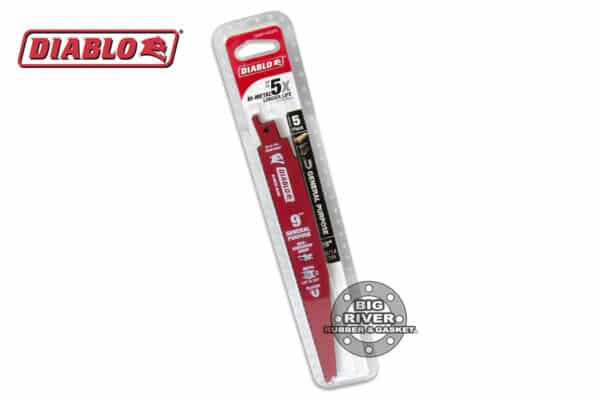 Diablo DS0914BGP5 9" 8/14 TPI Bi-Metal Reciprocating Saw Blades for General Purpose Cuts (5-Pack)