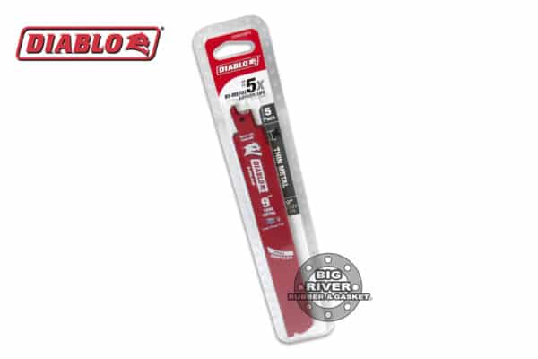 Diablo DS0920BF5 9" 20/24TPI Bi-Metal Reciprocating Saw Blades for Thin Metal (5-Pack)