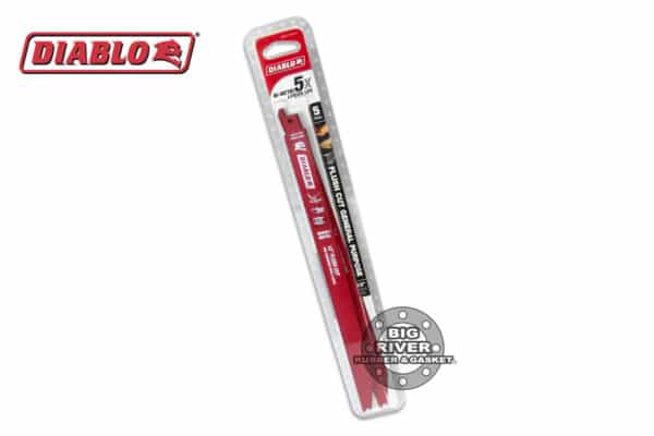 Diablo DS1214AFC5 12" 10/14TPI Flush Cut Bi-Metal Reciprocating Saw Blades for Nail-Embedded Wood and Metal (5-Pack)