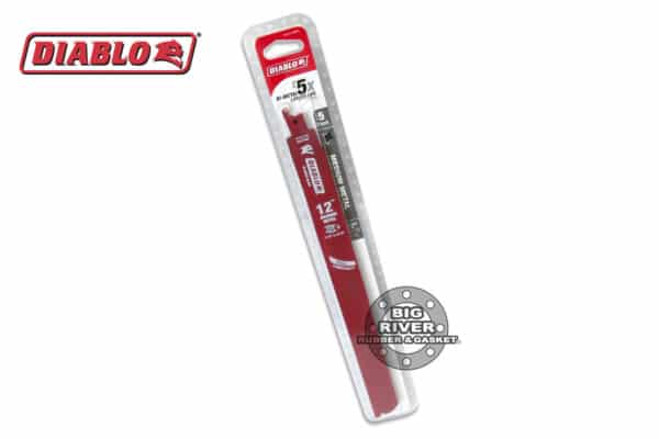 Diablo DS1214BF5 12" 14/18TPI Bi-Metal Reciprocating Saw Blades for Medium Metal (5-Pack)