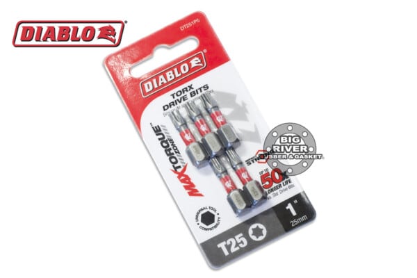 Diablo DT251P5 1" #25 Torx Drive Bits (5-Pack)