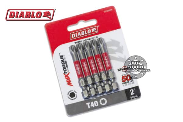 Diablo DT402P5 2" #40 Torx Drive Bits (5-Pack)