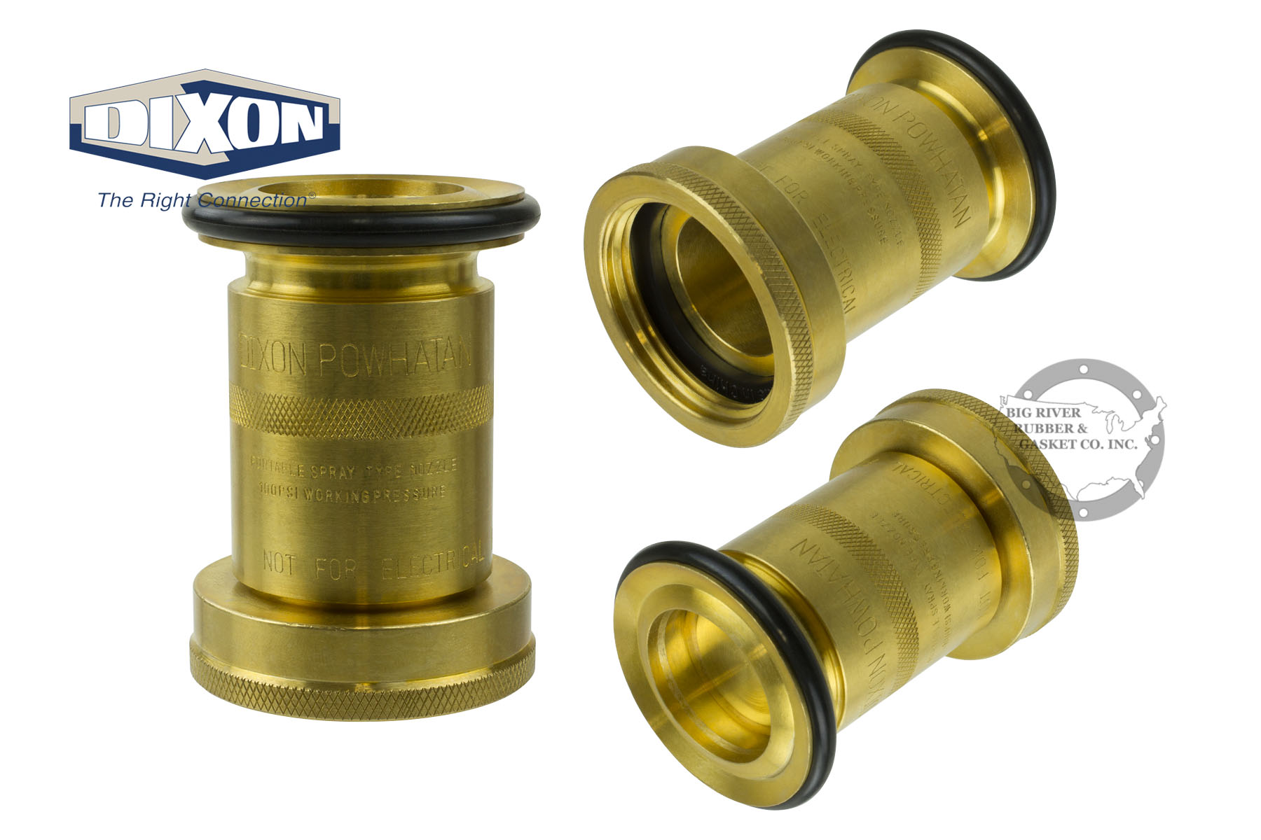 Dixon Brass Industrial Washdown Nozzle WDN150 Big River Rubber & Gasket