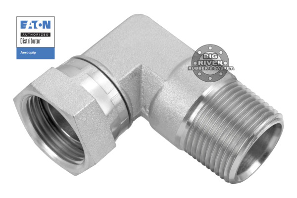 Eaton Aeroquip Female Internal Pipe Swivel to Male External Pipe NPTF/NPSM SAE 90° Elbow Adapter