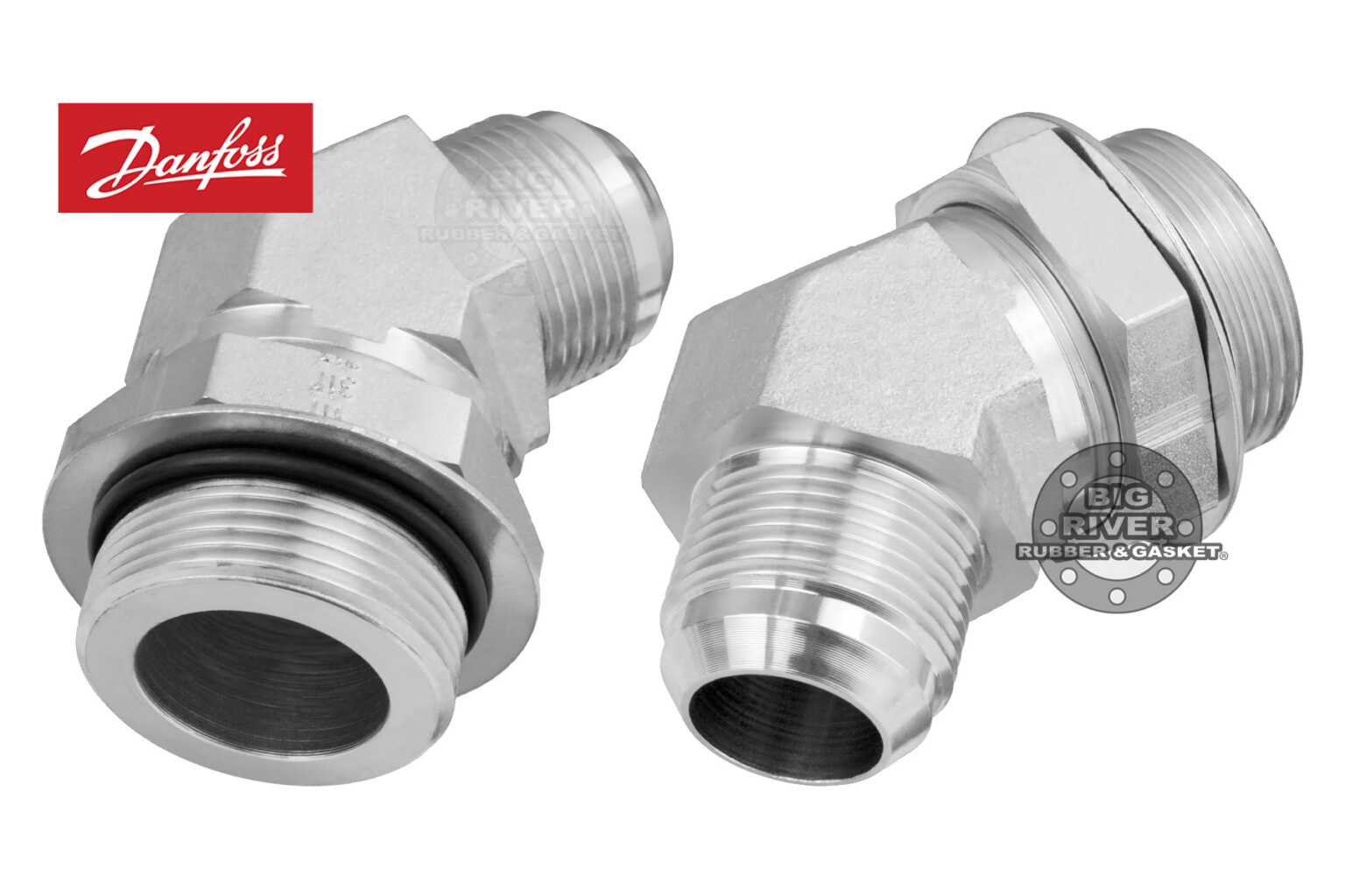 2061-20-16S Danfoss SAE O-Ring Boss to 37° Flare 45° Elbow Adapter ...