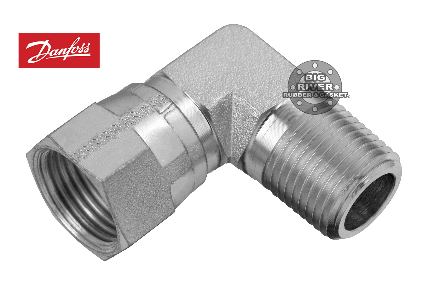 2250-8-10S Danfoss External Pipe to 37° Flare Swivel 90° Elbow Adapter ...