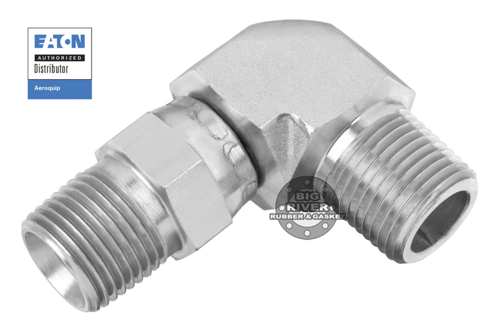 Eaton Aeroquip Male External Pipe Swivel to Male External Pipe NPTF/NPSM SAE 90° Elbow Adapter