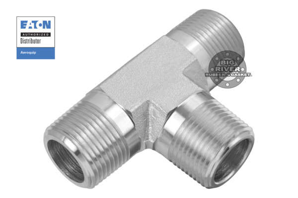 Eaton Aeroquip Male External Pipe to Male External Pipe to Male External Pipe NPTF/NPSM Tee Adapter